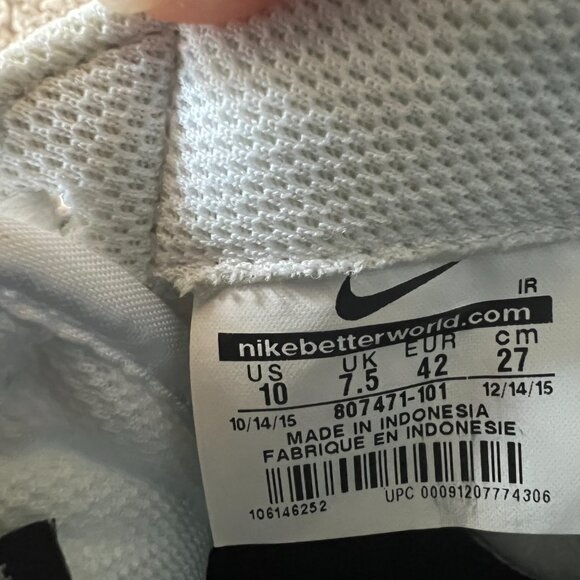 Nike Cortez Size 10 Womens White-Black - Picture 4 of 7